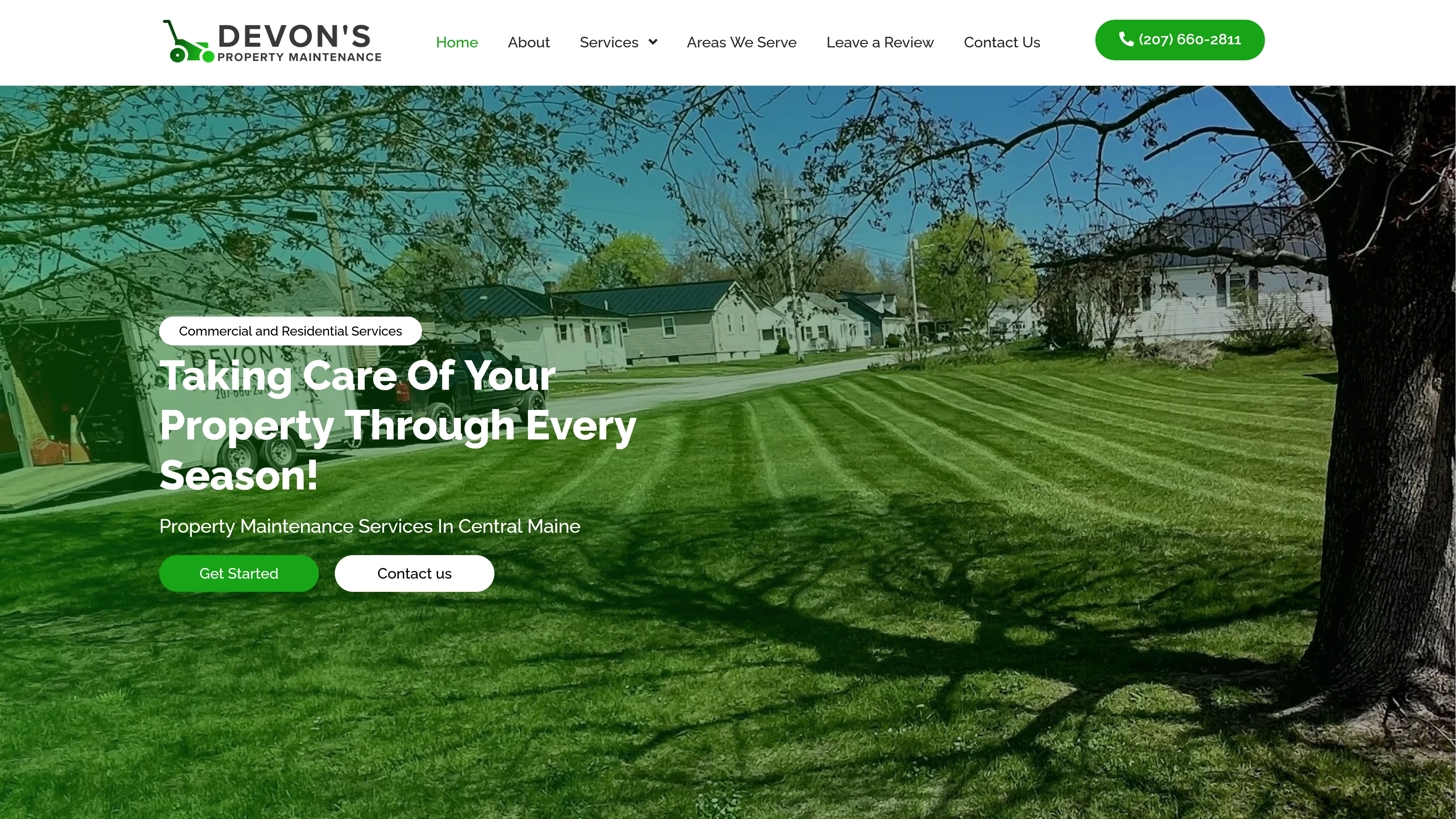 A preview of the Devon's Property Maintenance website